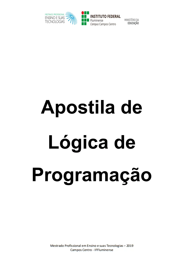 Apostila de Lógica de Programação